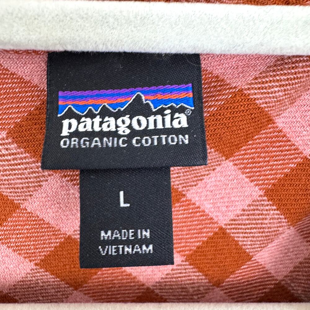 Patagonia Women Driving Song Long Sleeve Flannel Shirt Sz L Plaid Organic Cotton - Picture 2 of 7